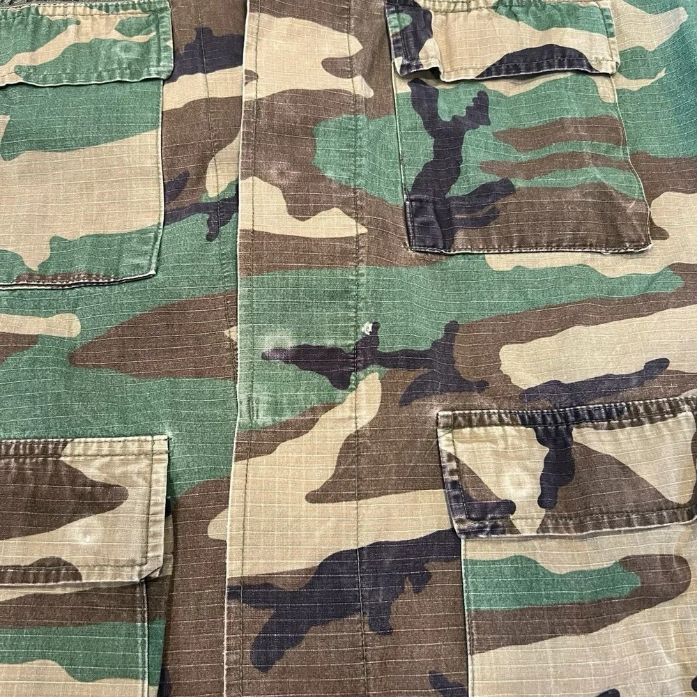 US Army Woodland Camo Jacket Men's Long Shirt Hot Weather Combat Coat Camouflage